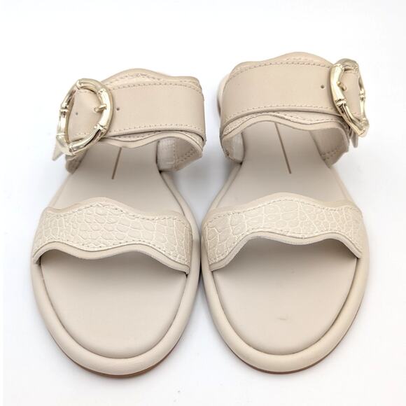 Dolce Vita Aperol Scalloped Slide Sandal Women's Slip-On Ivory Size US6.5 - Picture 2 of 10